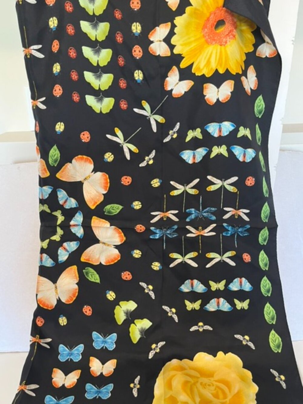 Talbots flowers and insects 100% silk scarf.